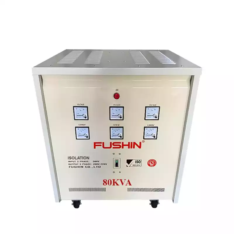 Biến Áp Cách Ly 3 Pha 80KVA FUSHIN Vào 380V Ra 200V-220V Thông Dụng - Hình 1
