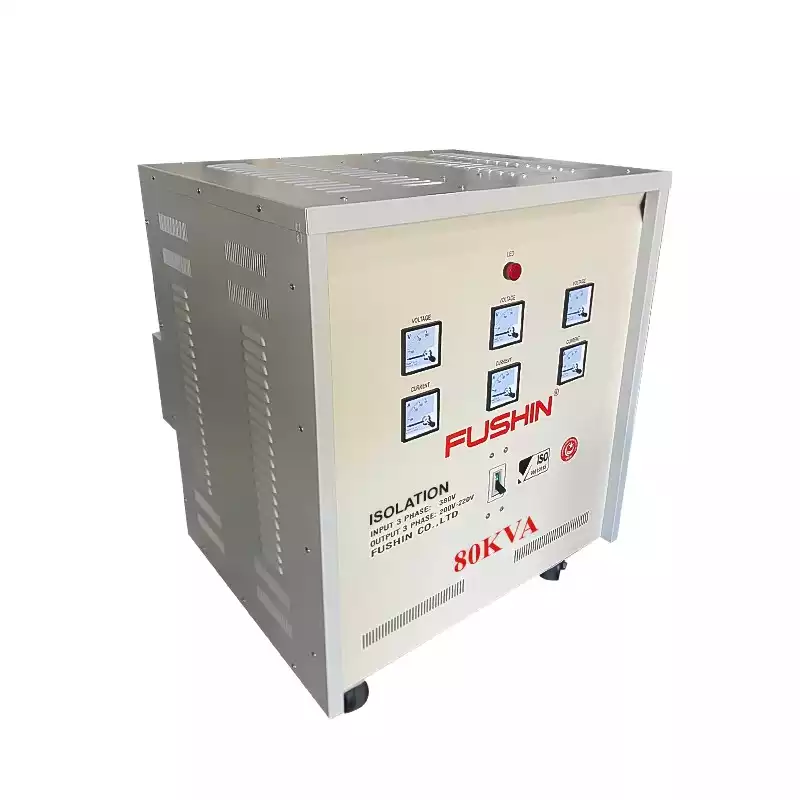 Biến Áp Cách Ly 3 Pha 80KVA FUSHIN Vào 380V Ra 200V-220V Thông Dụng - Hình 2