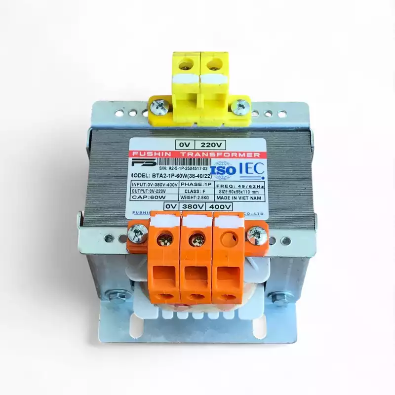 Biến Áp Trần Cách Ly 1 Pha 60W FUSHIN Vào 380V-400V Ra 220V Dây Đồng - Hình 1