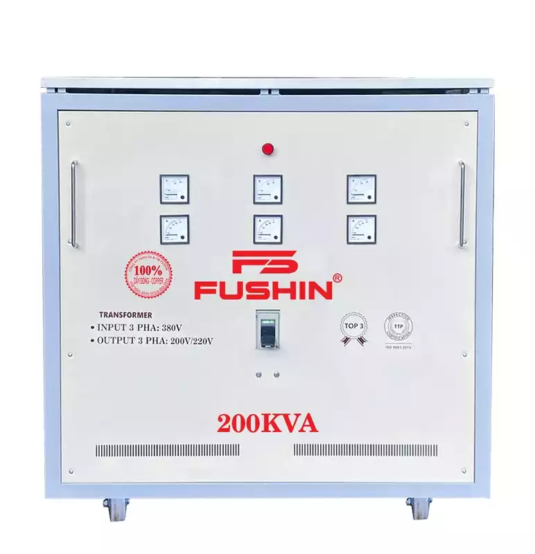 Biến Áp Tự Ngẫu 3 Pha 200KVA FUSHIN Vào 380V Ra 200V-220V Dây Đồng - Hình 1