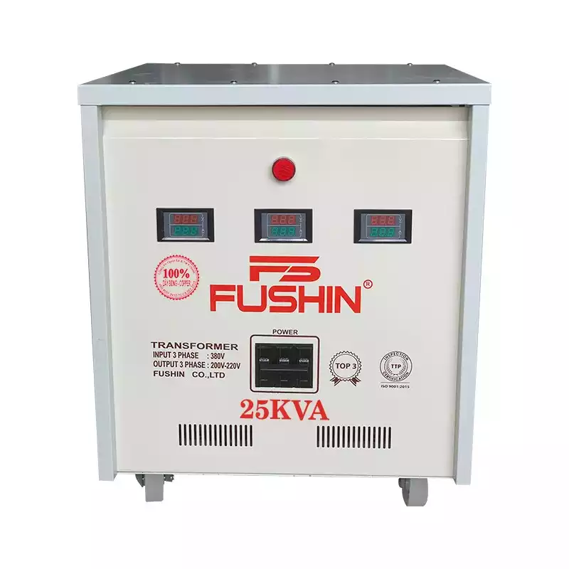 Biến Áp Tự Ngẫu 3 Pha 25KVA FUSHIN Vào 380V Ra 200V-220V Dây Đồng - Hình 1
