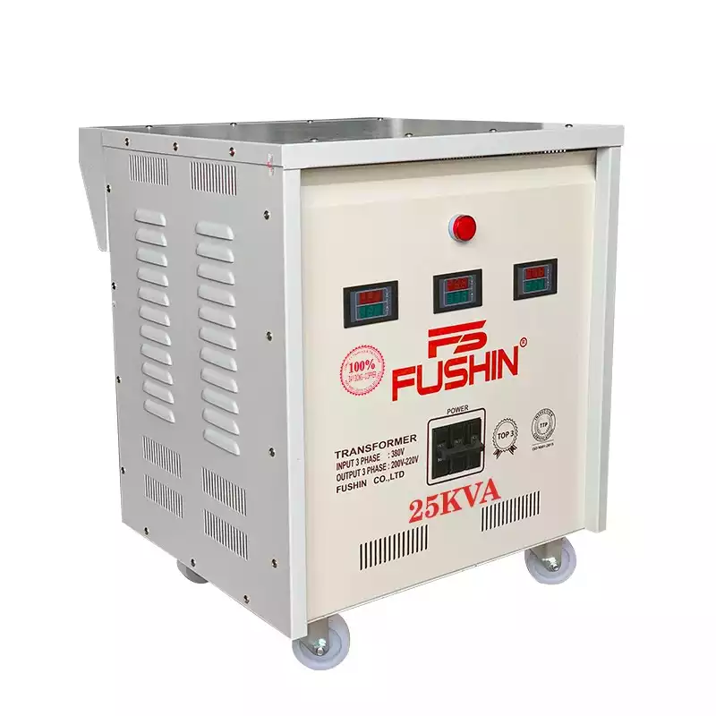 Biến Áp Tự Ngẫu 3 Pha 25KVA FUSHIN Vào 380V Ra 200V-220V Dây Đồng - Hình 2