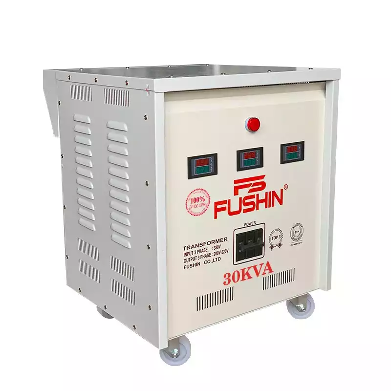 Biến Áp Tự Ngẫu 3 Pha 30KVA FUSHIN Vào 380V Ra 200V-220V Dây Đồng - Hình 2