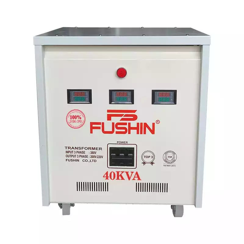 Biến Áp Tự Ngẫu 3 Pha 40KVA FUSHIN Vào 380V Ra 200V-220V Dây Đồng - Hình 1