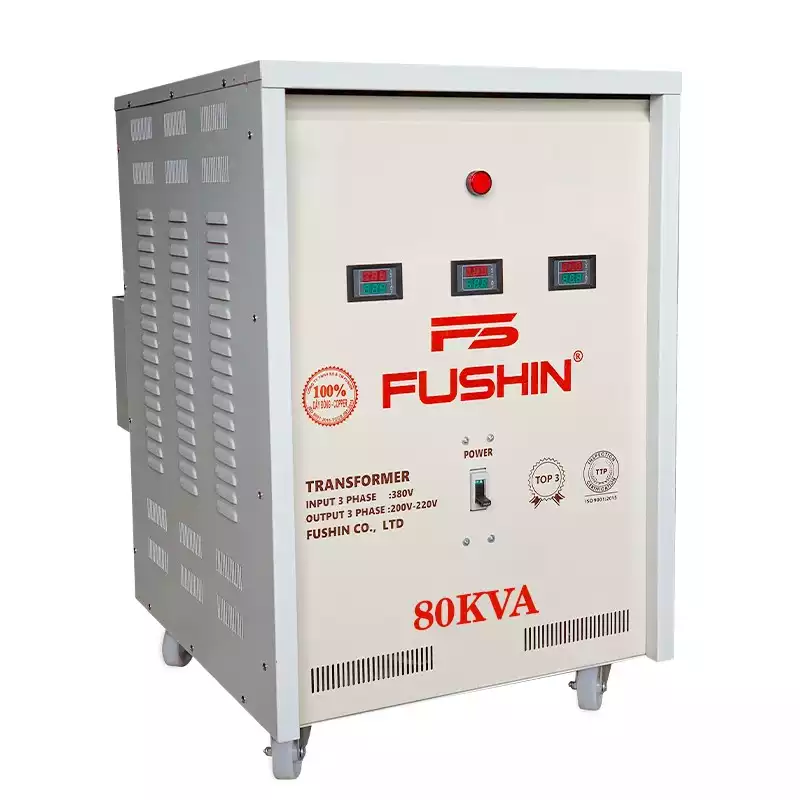 Biến Áp Tự Ngẫu 3 Pha 75KVA FUSHIN Vào 380V Ra 200V-220V Dây Đồng - Hình 2
