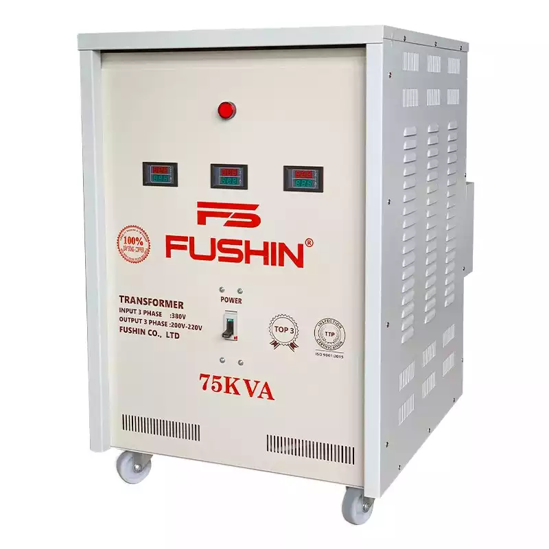 Biến Áp Tự Ngẫu 3 Pha 75KVA FUSHIN Vào 380V Ra 200V-220V Dây Đồng - Hình 3