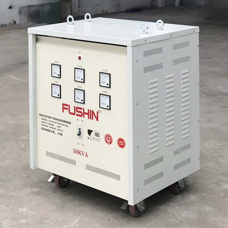 Biến áp 3 pha 380V/380V 50KVA FUSHIN có thùng