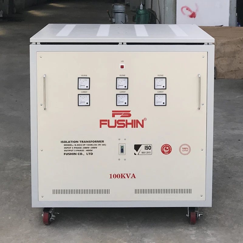 Hình ảnh biến áp cách ly 3 pha 50KVA FUSHIN dạng thùng