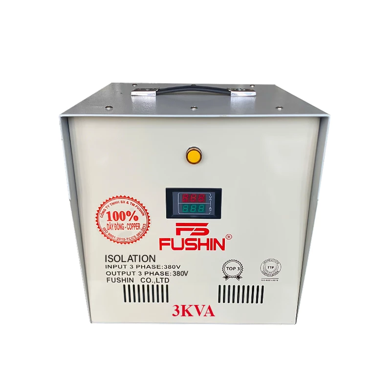 Biến Áp Cách Ly 3 Pha 380V Ra 380V 3KVA FUSHIN Dây Đồng - Hình 1