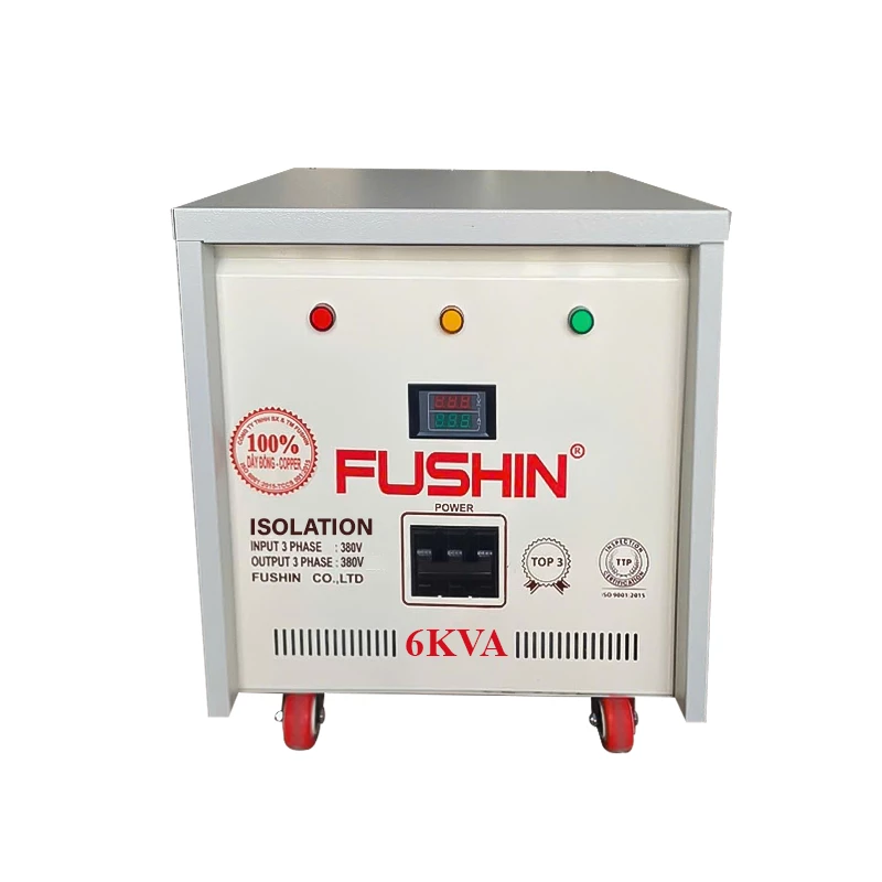 Biến Áp Cách Ly 3 Pha 380V Ra 380V 6KVA FUSHIN Dây Đồng - Hình 1